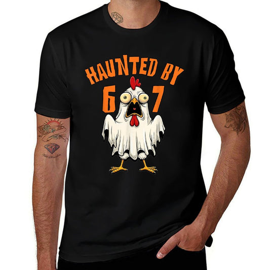 Funny Six Seven Chicken Ghost Z Halloween 67 Haunted by 67  Quick-drying T-Shirt