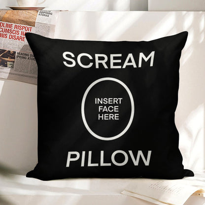 SCREAM PILLOW Linen Throw Pillow Cover