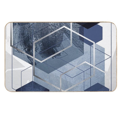 Blue And Grey Geo  Multi-Purpose Bath Mat