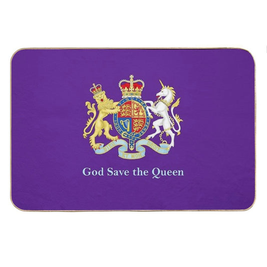 Royal Coat of Arms, Queen Elizabeth, British Monarchy Bath Mat