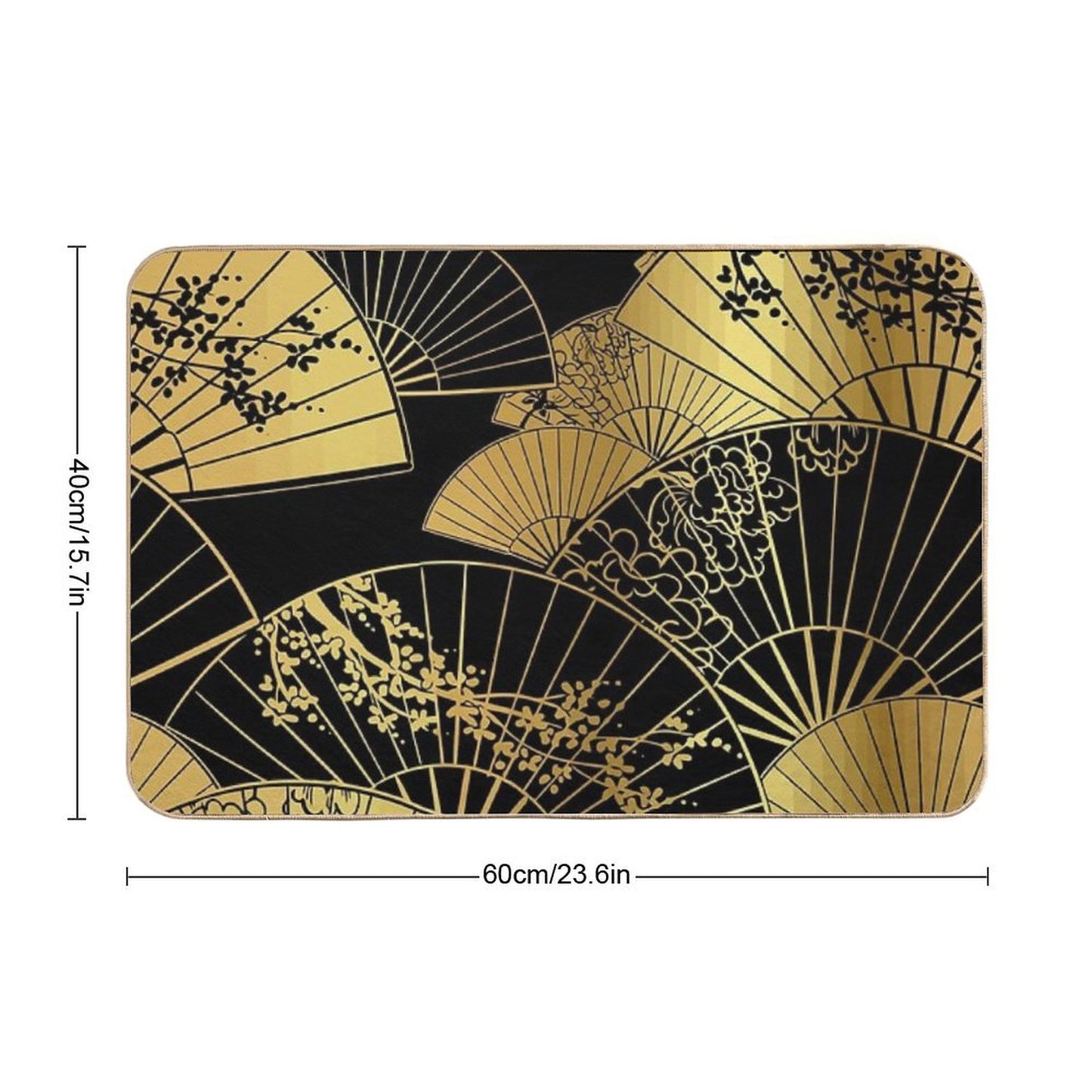 Japanese Oriental Fans Bath Mat