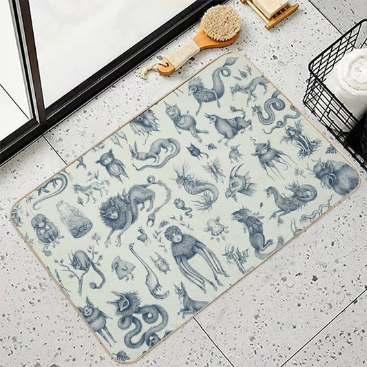 Beings And Creatures  Long-Lasting Bath Mat