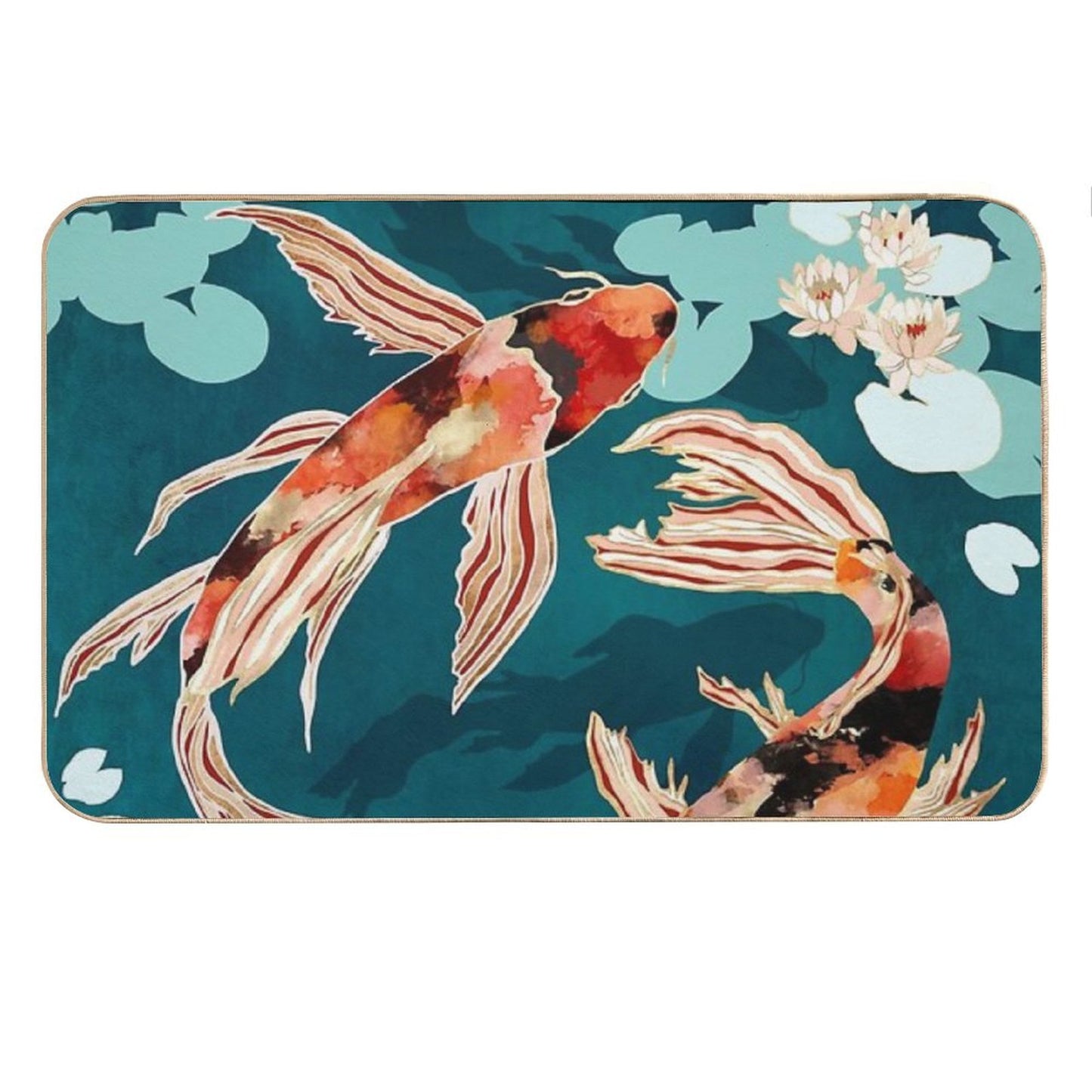 Metallic Koi VII Bath Mat