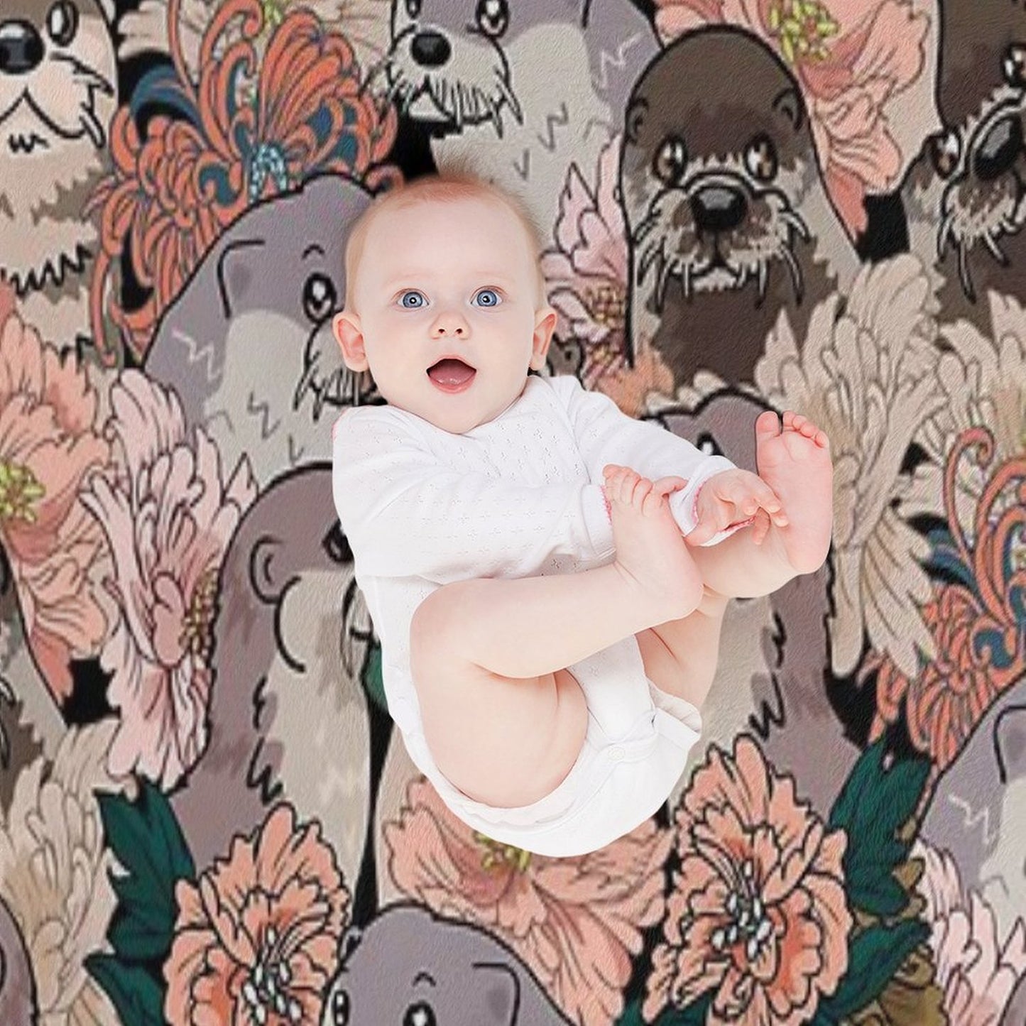 Because Otter Throw Blanket