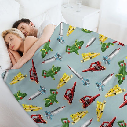 Thunderbirds Pattern Throw Blanket