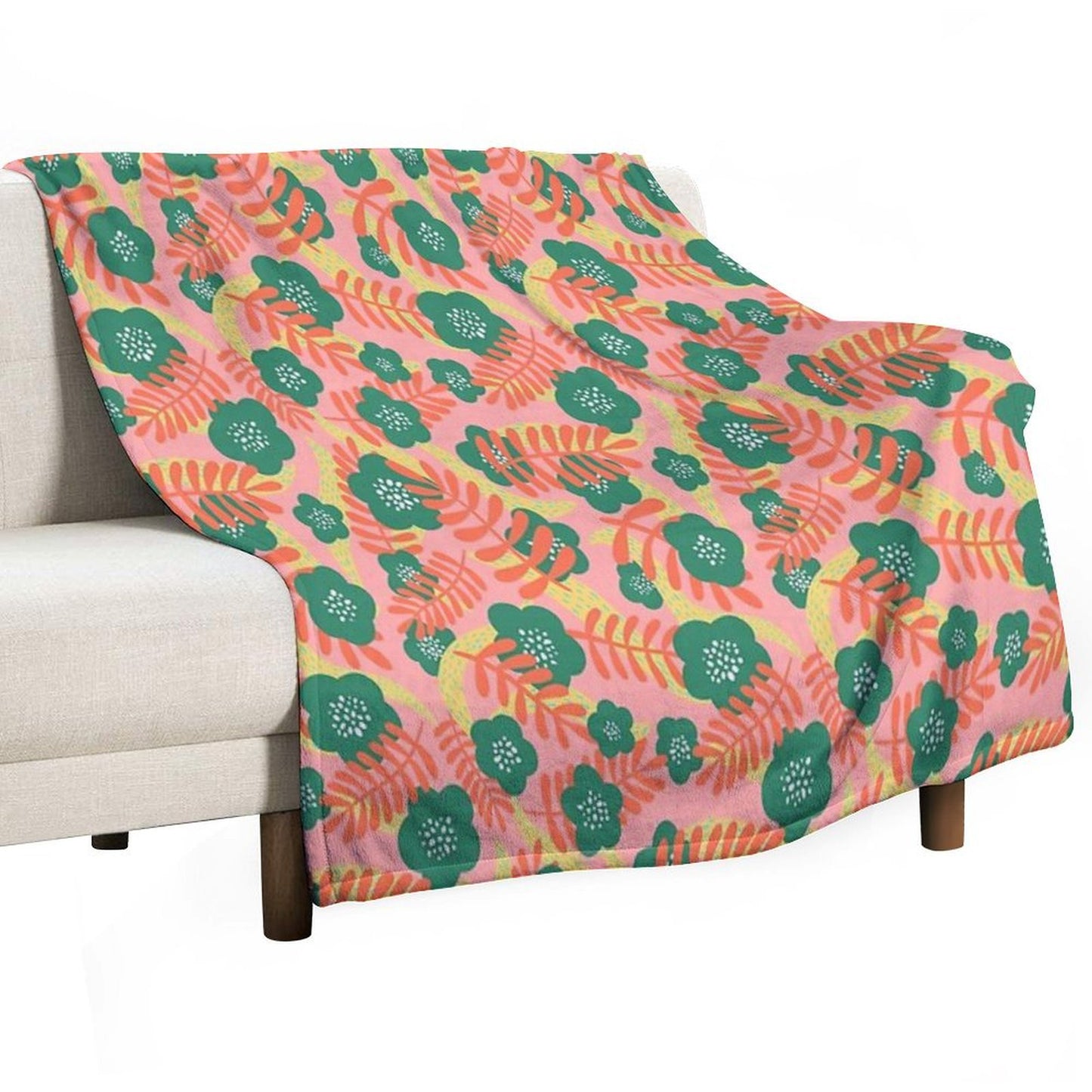 Bright Florals Throw Blanket