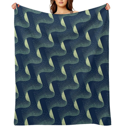 Aurora Embroidery  Repeat Pattern Throw Blanket