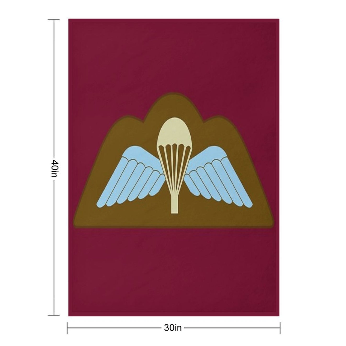 Parachutist Badge with Wings - Airborne Qualified (United Kingdom) Throw Blanket