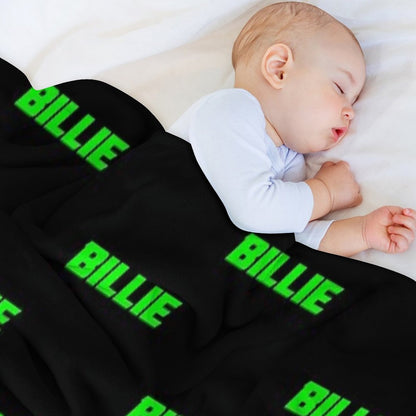 Neon Billie (black Bg) Throw Blanket