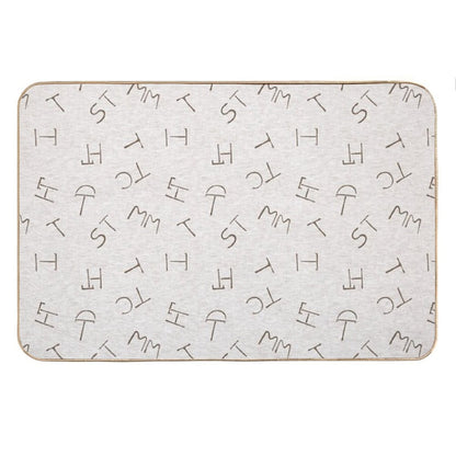 Cattle Brands - Beige Bath Mat