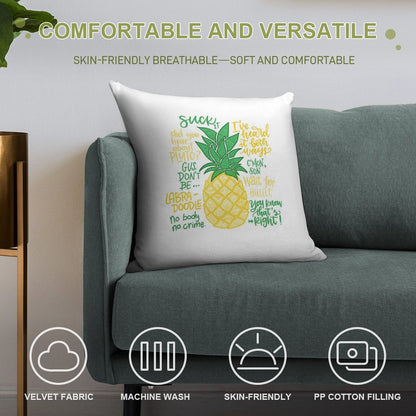Psych - Quotes Soft High-Density Material Throw Pillow