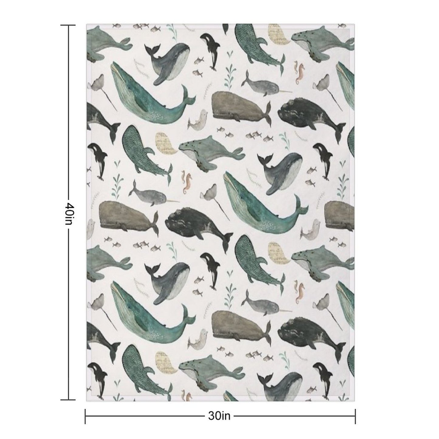 Whale Song Throw Blanket