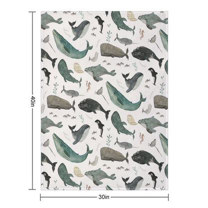 Whale Song Throw Blanket