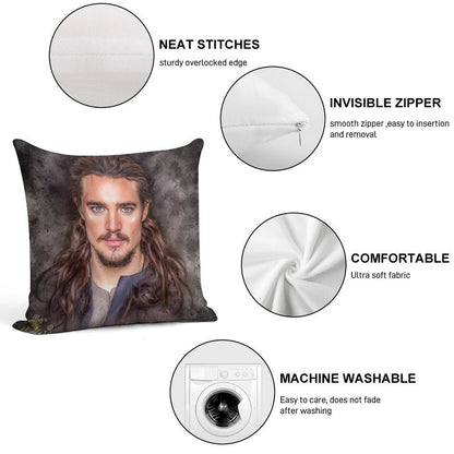 Uhtred of Bebbanburg- The Last Kingdom Soft Hidden Zipper Throw Pillow