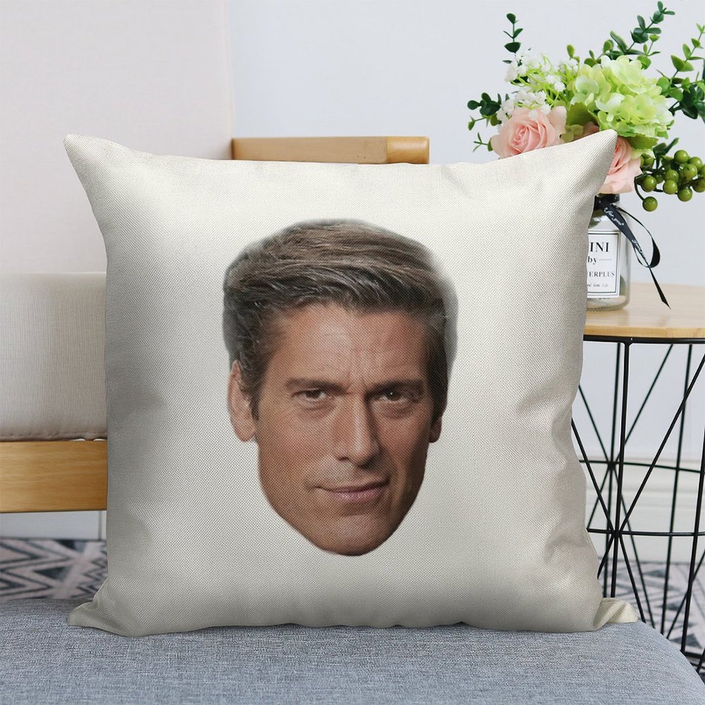 David Muirhead Linen Throw Pillow Cover