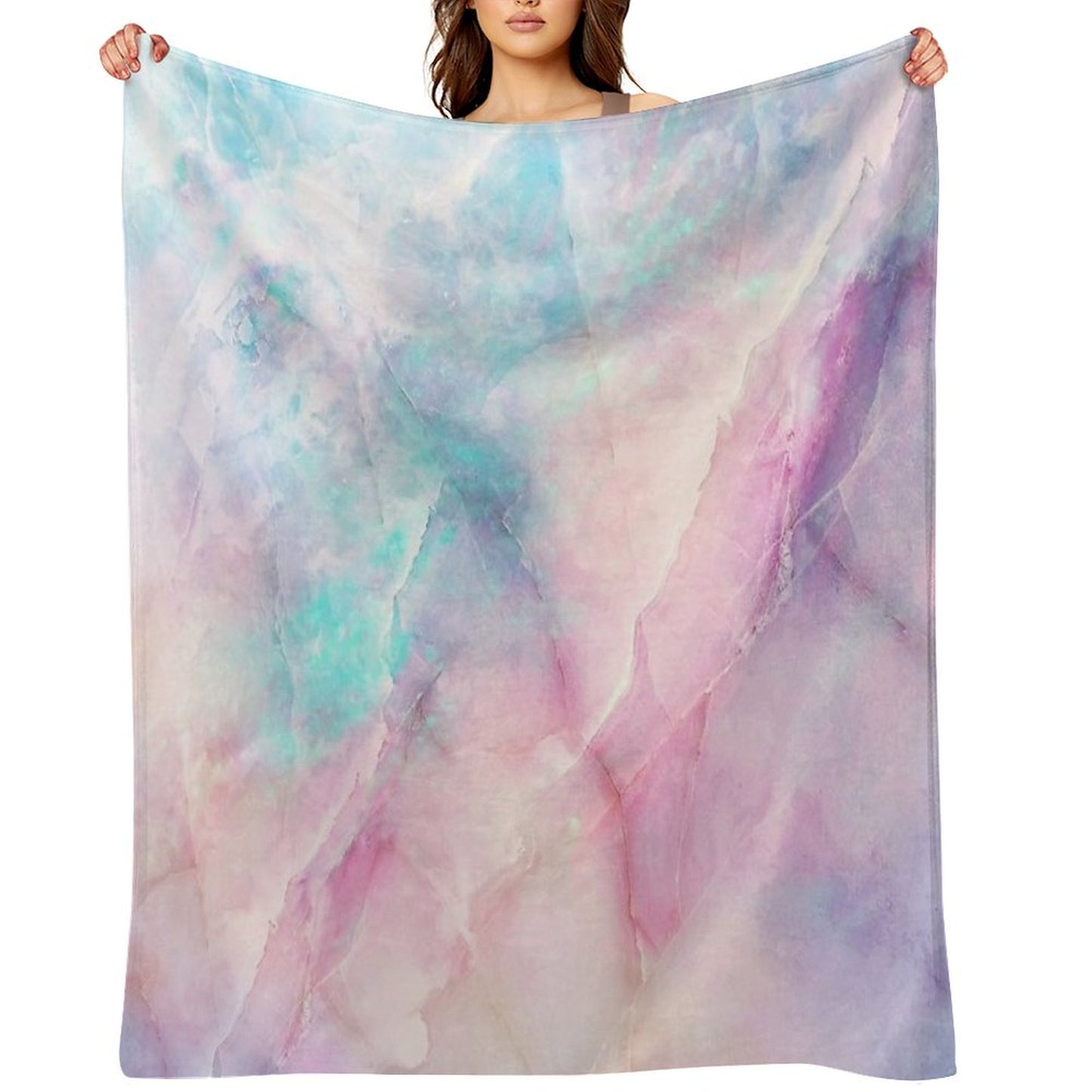 Iridescent Marble Throw Blanket