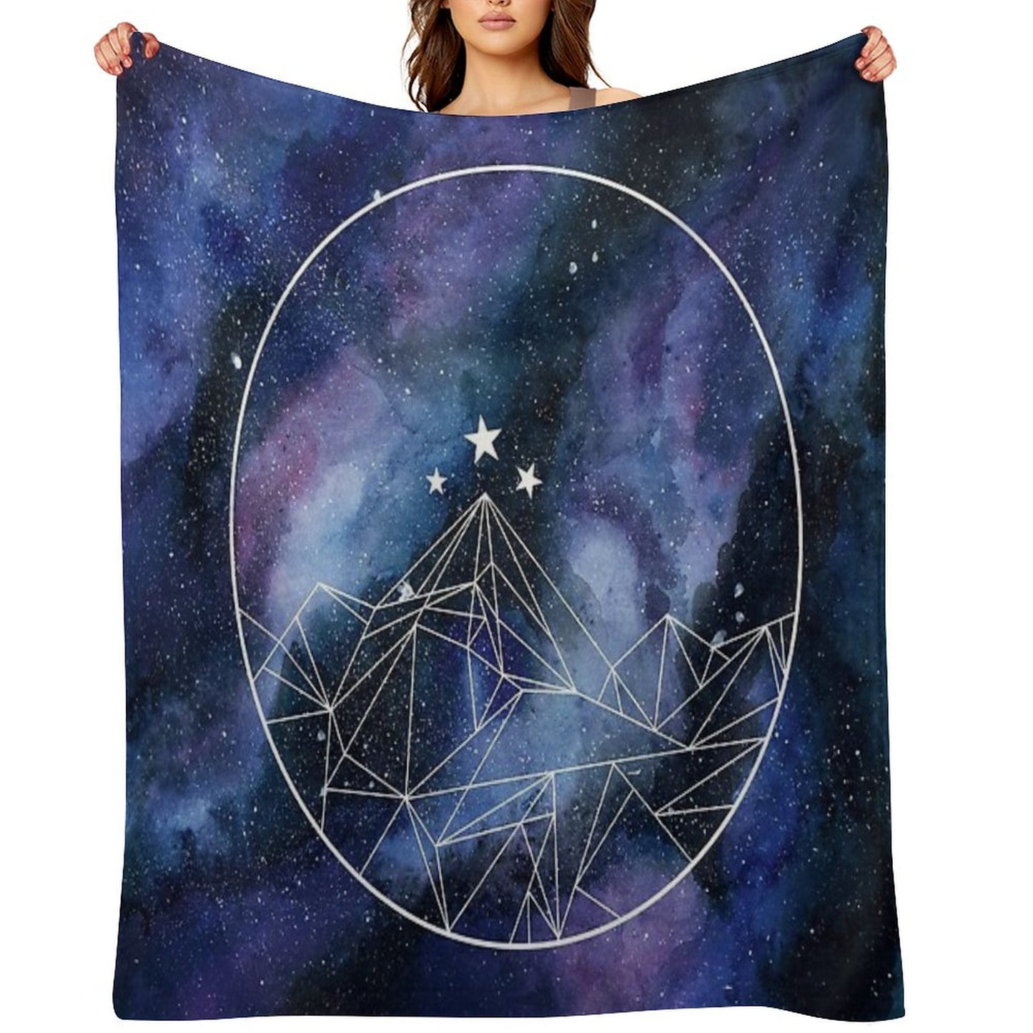 Night Court Symbol Watercolor Throw Blanket