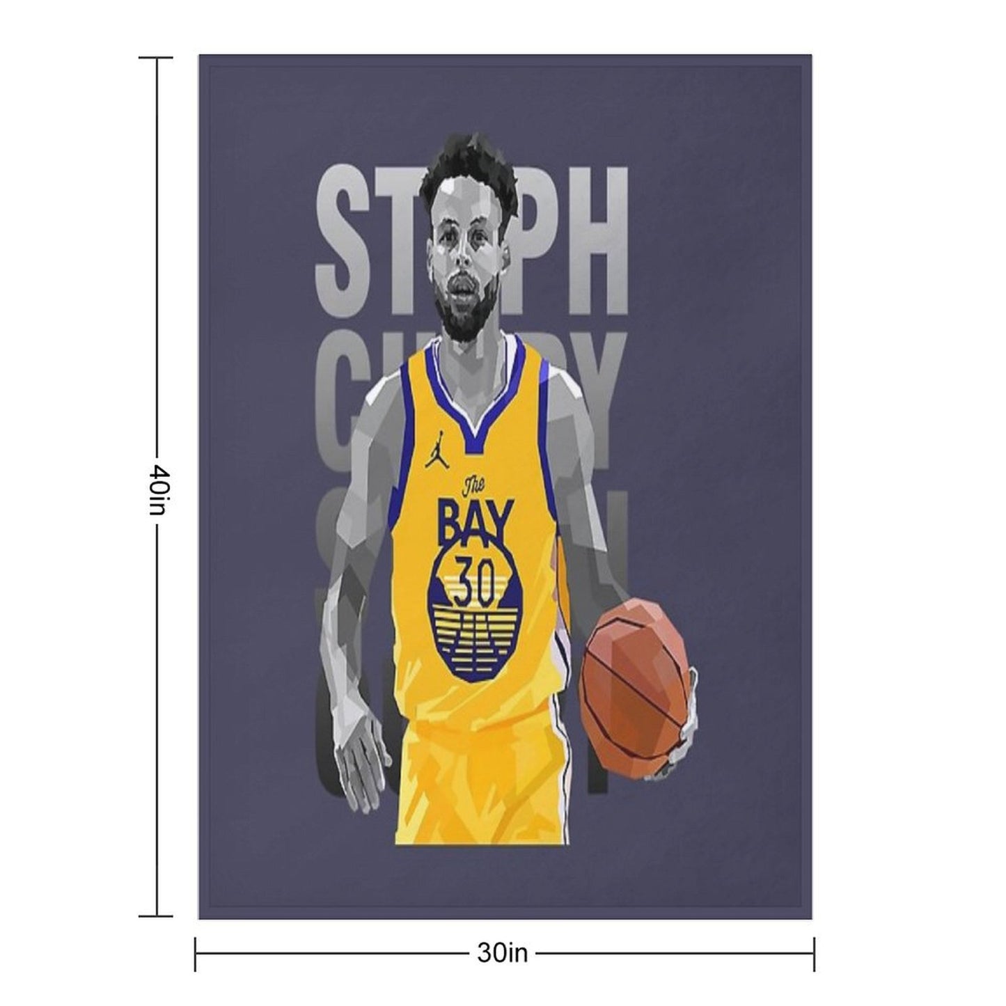 Stephen Curry WPAP Throw Blanket