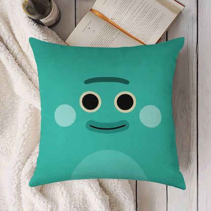 Bumble Nums  Grumble Linen Throw Pillow Cover