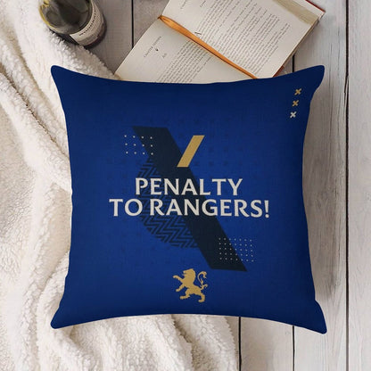 Penalty to Rangers Linen Throw Pillow Cover