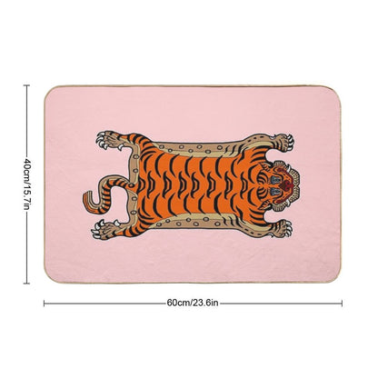 TIBETAN TIGER RUG-pink Bath Mat