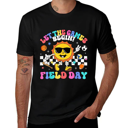 Field Day 2025 Let The Games Begin Teachers Kids Field Day  Fade-proof Color T-Shirt