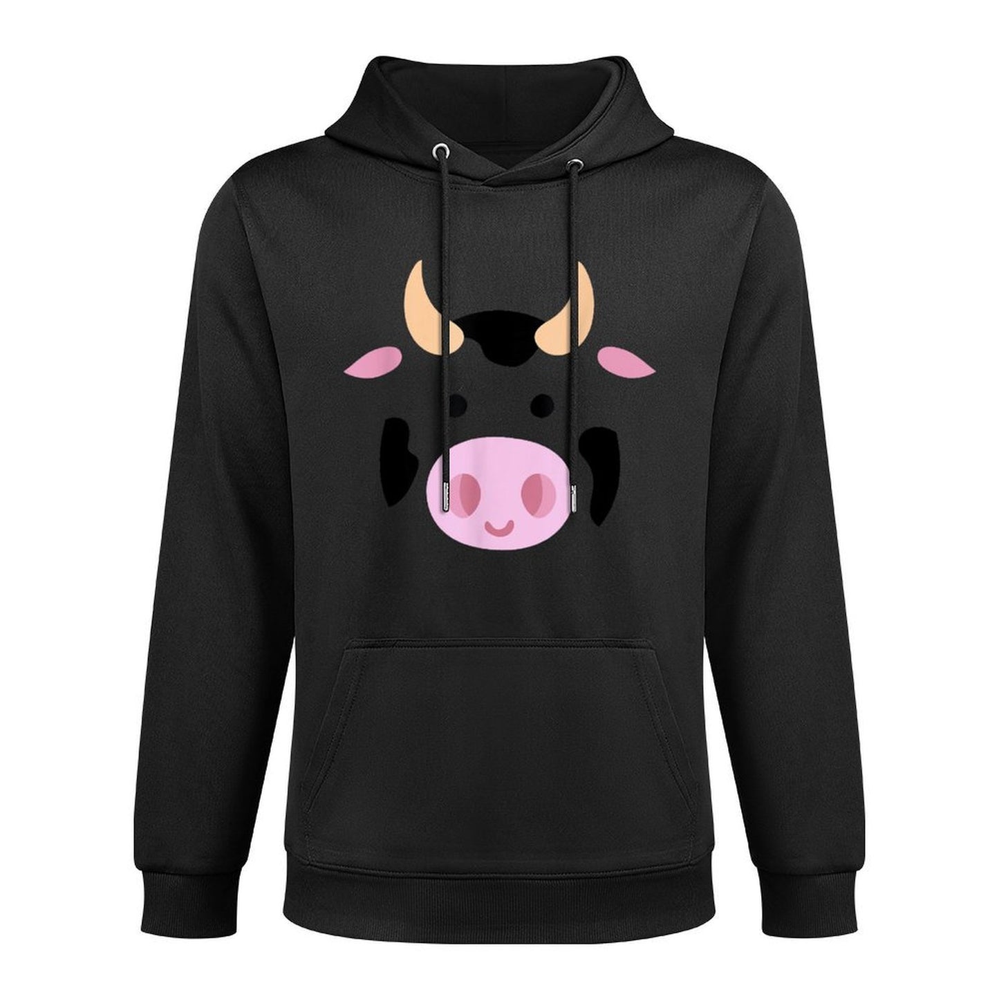 Big Cow Face Costume Funny Lazy Halloween Costume Relaxed Fit Hoodie