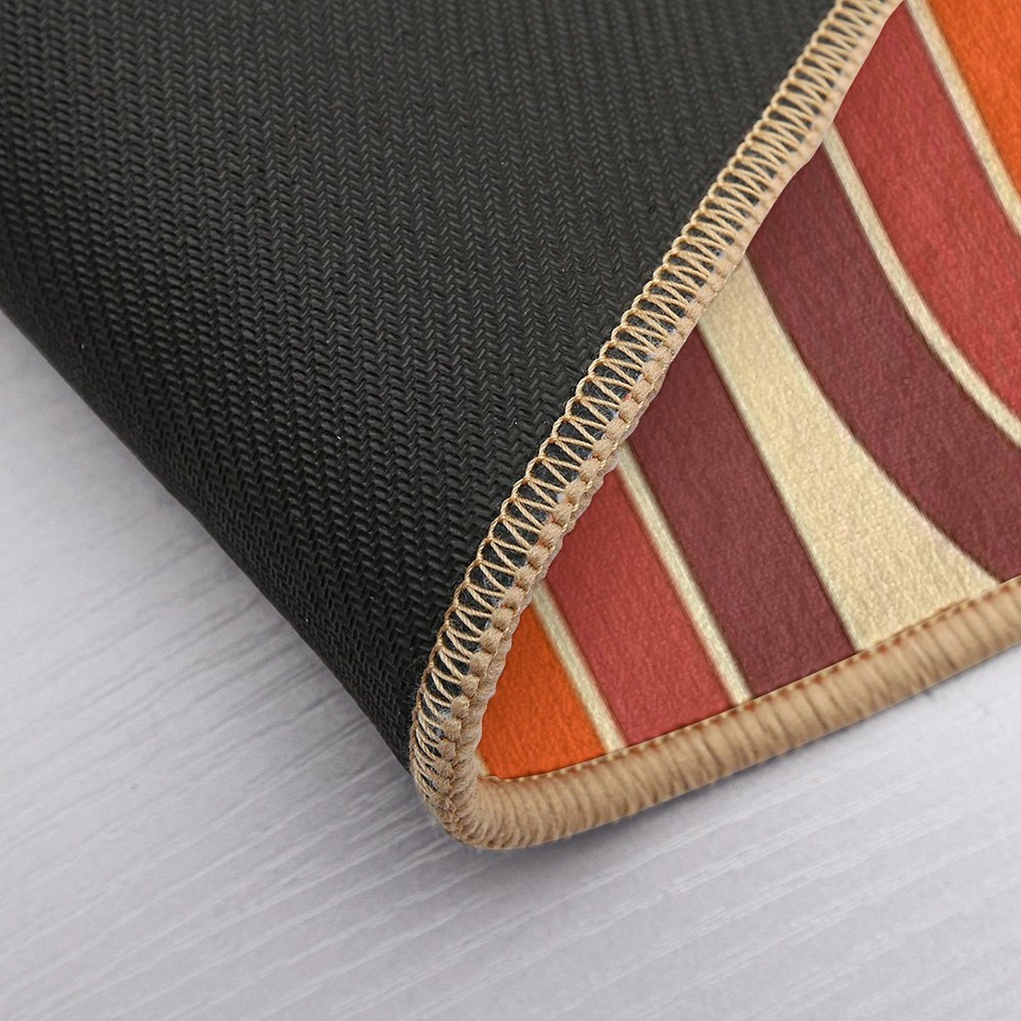 Retro Geometric Double Arch Design 522  Pet-Safe Bath Mat