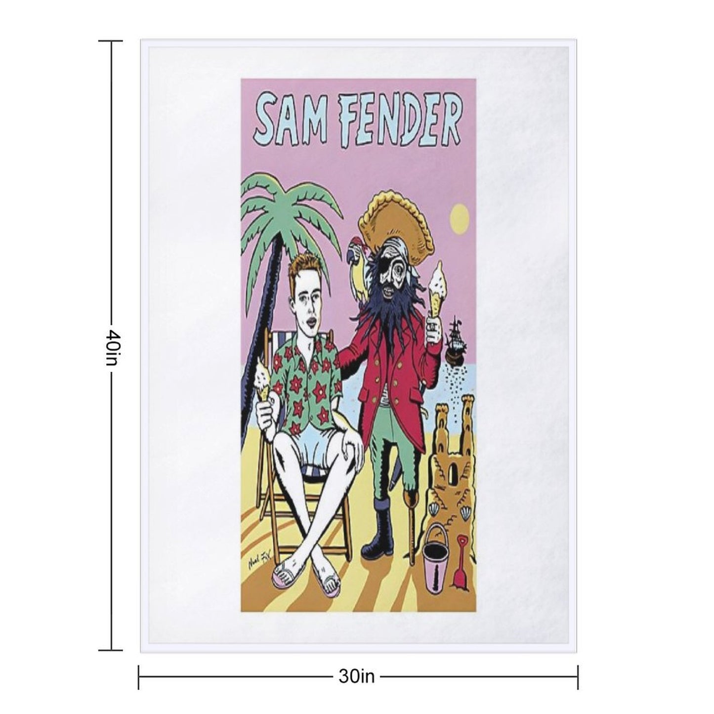 Sam Fender Merch Throw Blanket