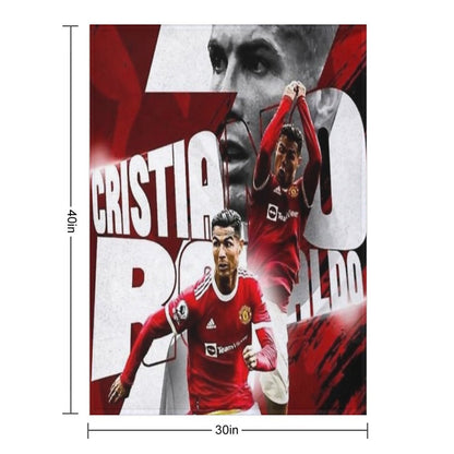 Cristiano Ronaldo Illustration Throw Blanket