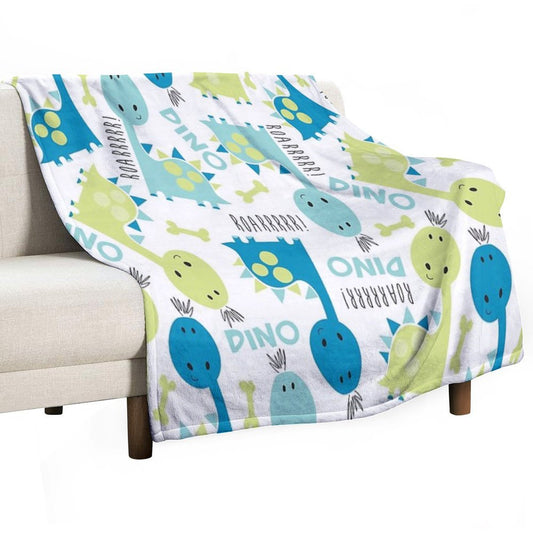 Little Roarrrrrr Dinosaurs Throw Blanket