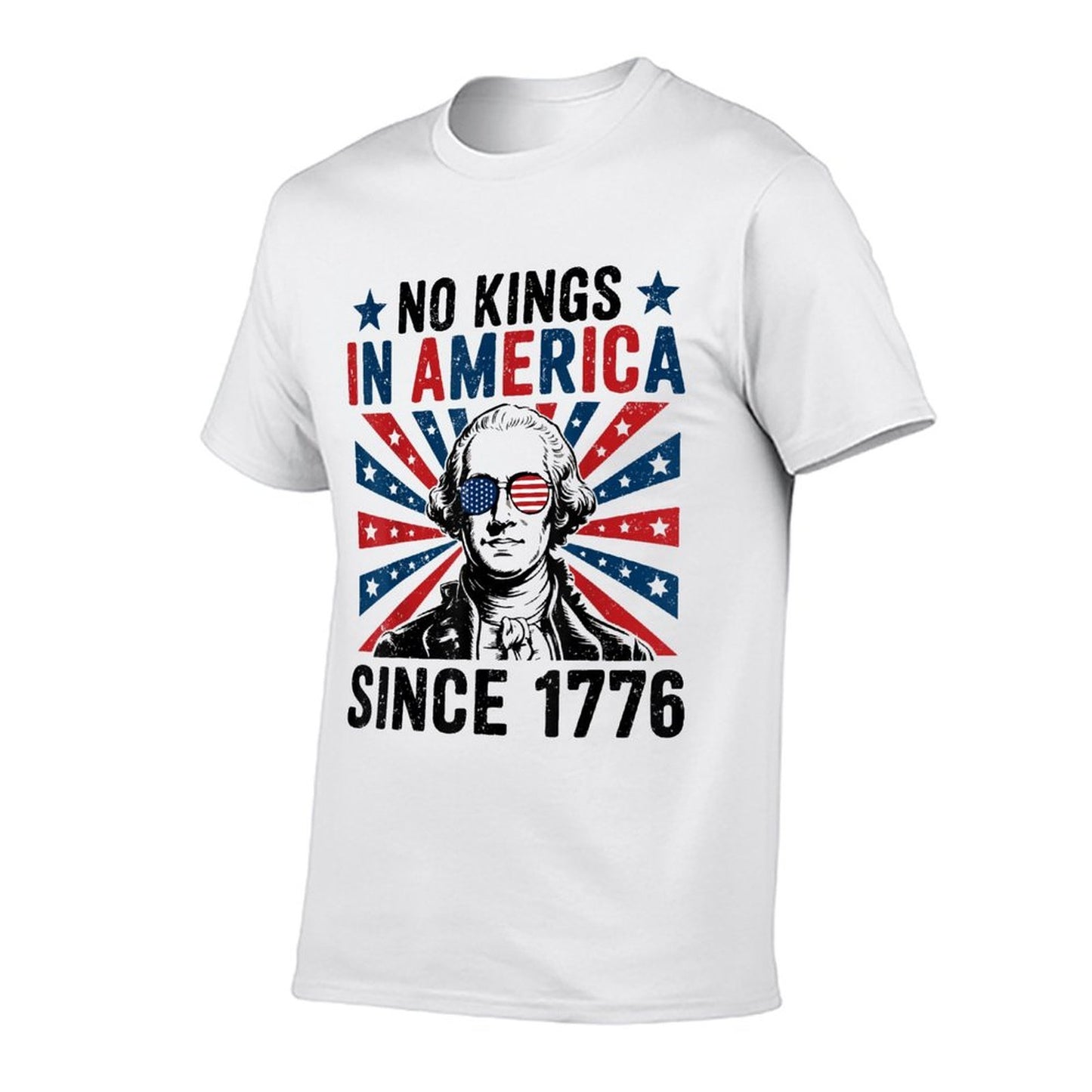 No Kings In America Since 1776 Vintage Patriotic USA  Easy-care T-Shirt