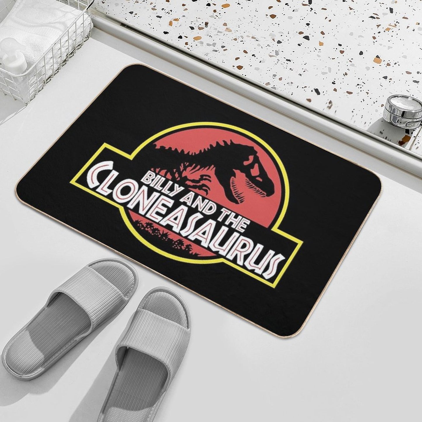 Billy And The Cloneasaurus Bath Mat