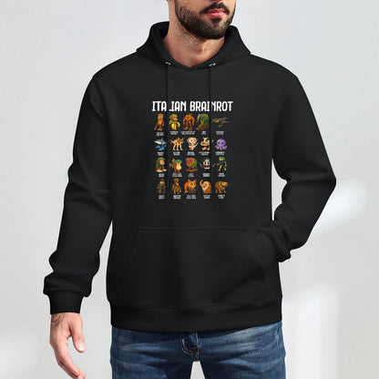 Italian Brain Rot Italian Brainrot Funny Memes Versatile Streetwear Hoodie