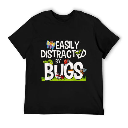Funny Bug Insects Easily Distracted By Bugs Science T-Shirt