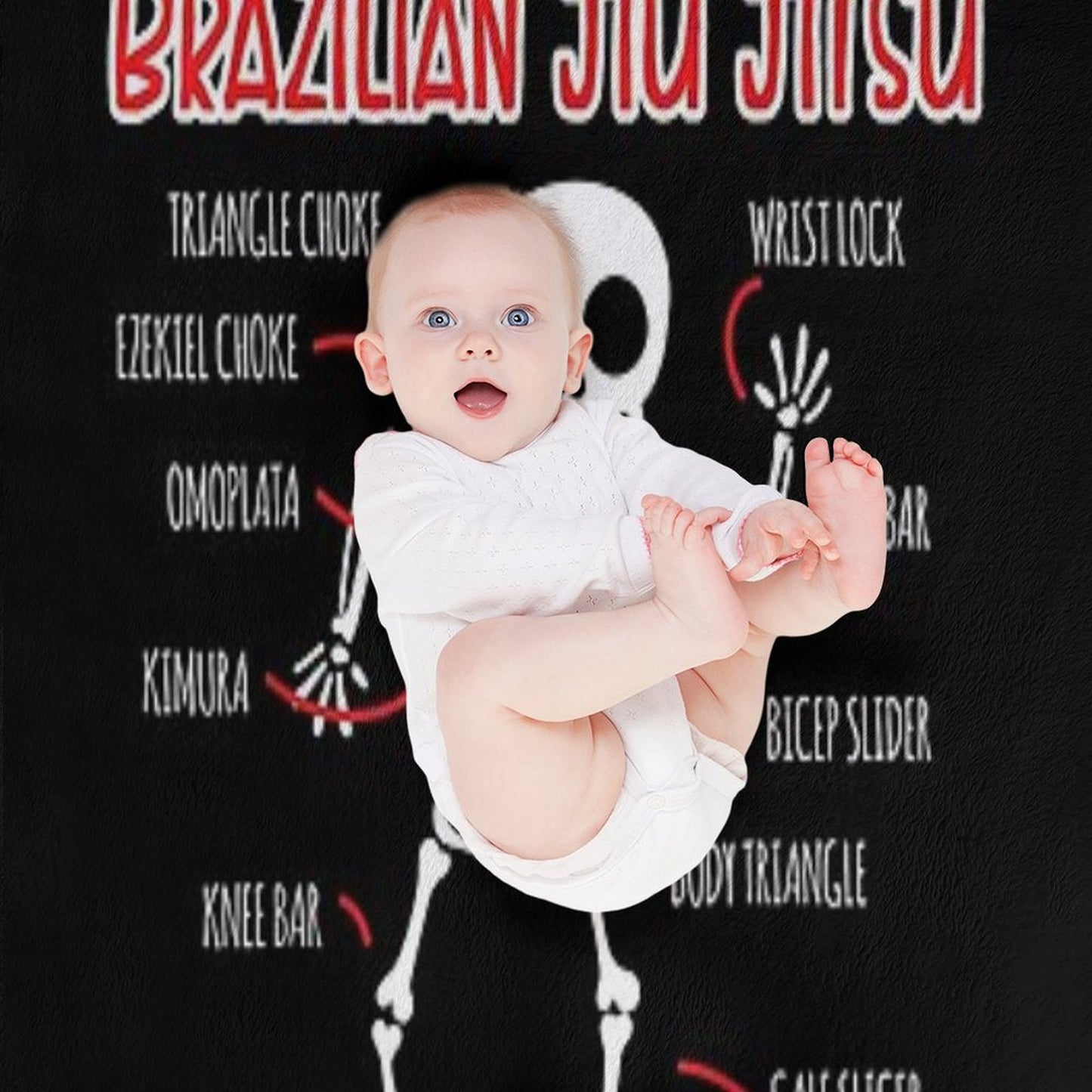 Jiu Jitsu Funny BJJ Gifts Throw Blanket
