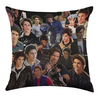 Jess Mariano Linen Throw Pillow Cover