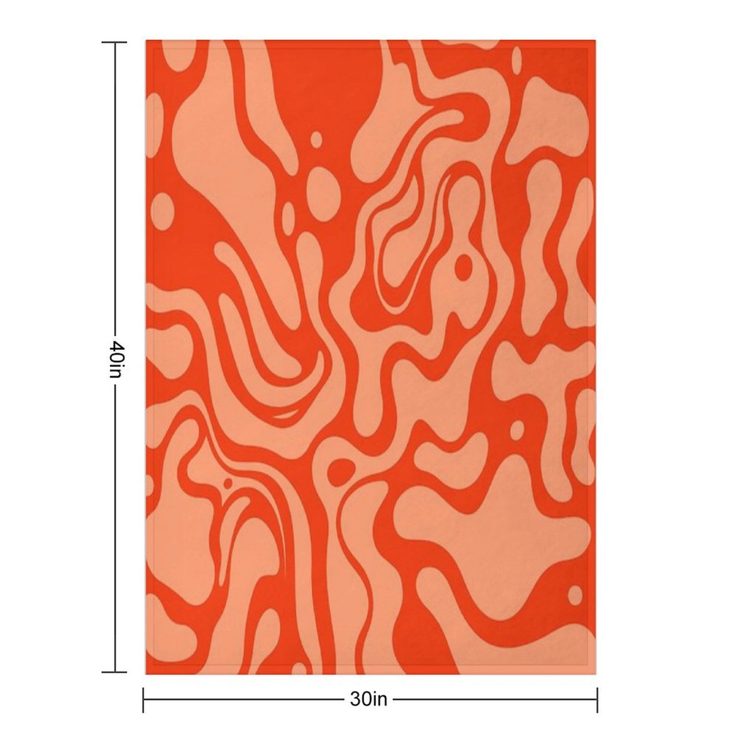 Marbled Pattern of Red Fluid Shapes Throw Blanket