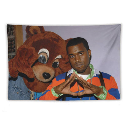 Kanye with Bear Tapestry