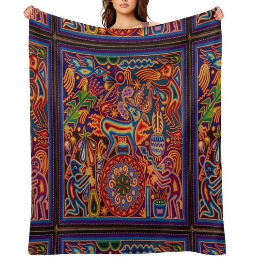 Huichol Throw Blanket