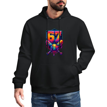 67 Meme Trendy Baseball Funny Number 67 Player Six Seven Shrink-Resistant Hoodie