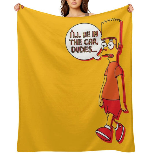 Smithers As Bart (Simpsons) Throw Blanket