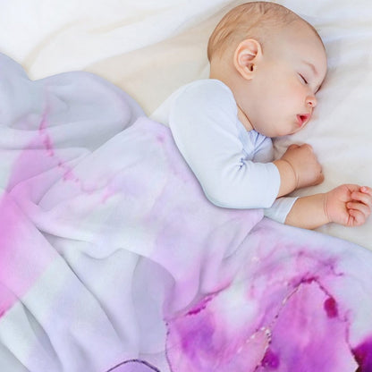 Purple Ink II Throw Blanket