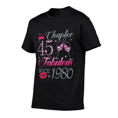 Chapter 45 Fabulous Since 1980 45Th Birthday Gift For Women T-Shirt