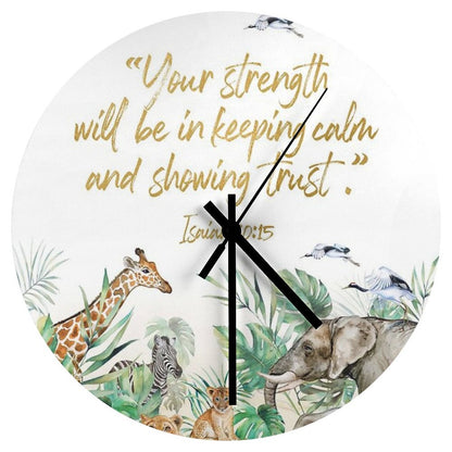 2021 YEARTEXT JUNGLE Wall Clock