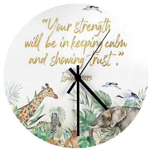 2021 YEARTEXT JUNGLE Wall Clock