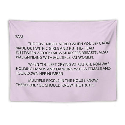 Letter to Sam Sammi Sammy Tapestry