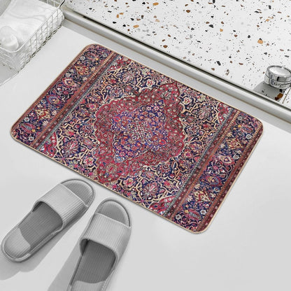 Kashan Central Persian Silk Rug Print Bath Mat
