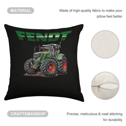 Fendt German Tractors Linen Throw Pillow Cover