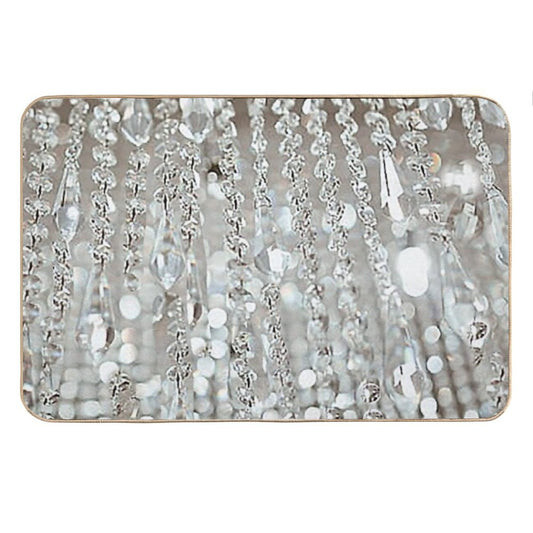 Photographic Image of Chandelier of Crystals And Light Bath Mat